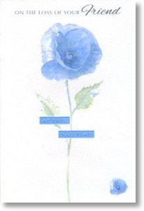 Blue Poppy, Sympathy Card