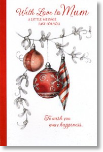 Baubles, Mum Christmas Card