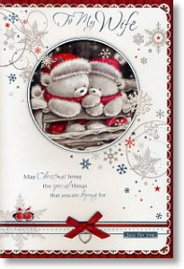 Cuddle Bears, Wife Christmas Card