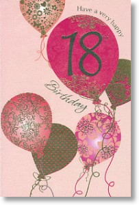 Pink & Gold Balloons - 18th