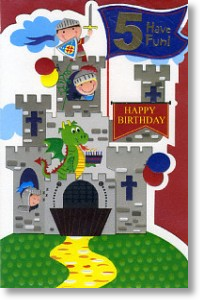 Castle, 5th Birthday Card